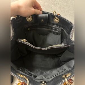 Michael Kors Black Tote with Gold Details